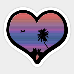 Cats on Vacation Sticker